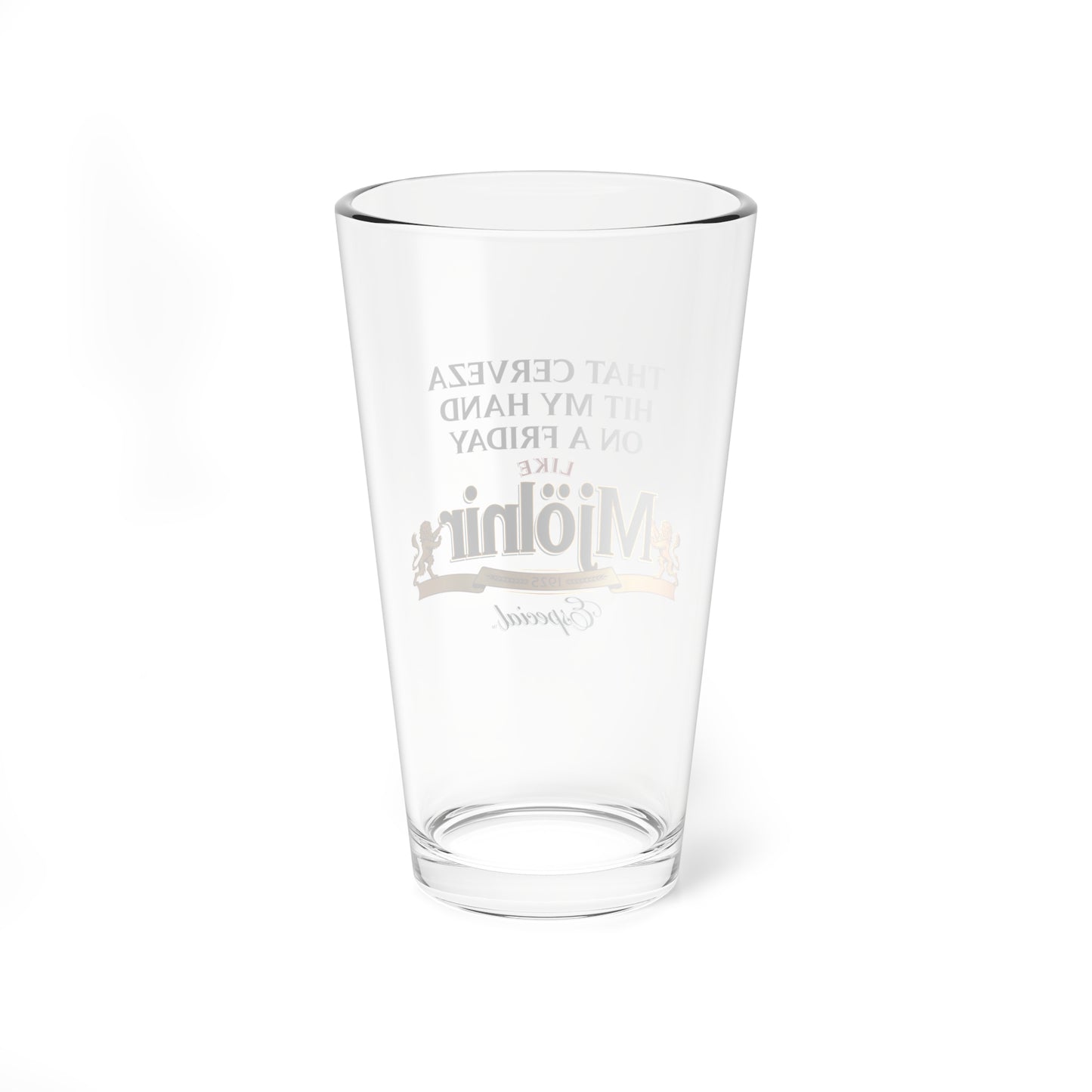 That Cerveza Hit My Hand On A Friday Like Mjolnir Beer Glass.