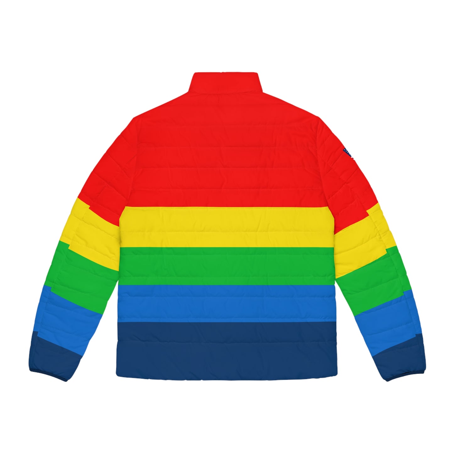 Rainbow Military Puffer Jacket.