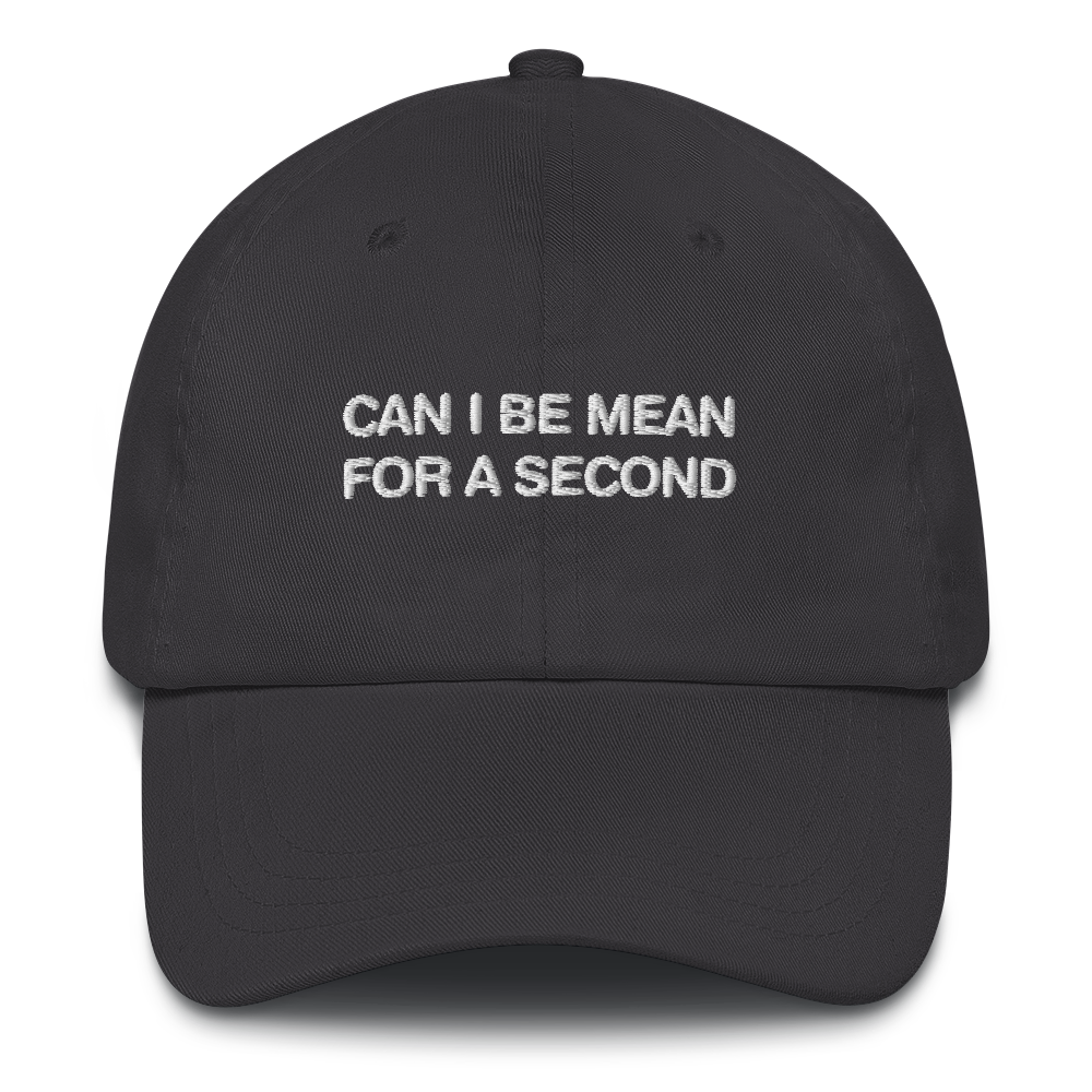 Can I Be Mean For A Second Dad Hat.