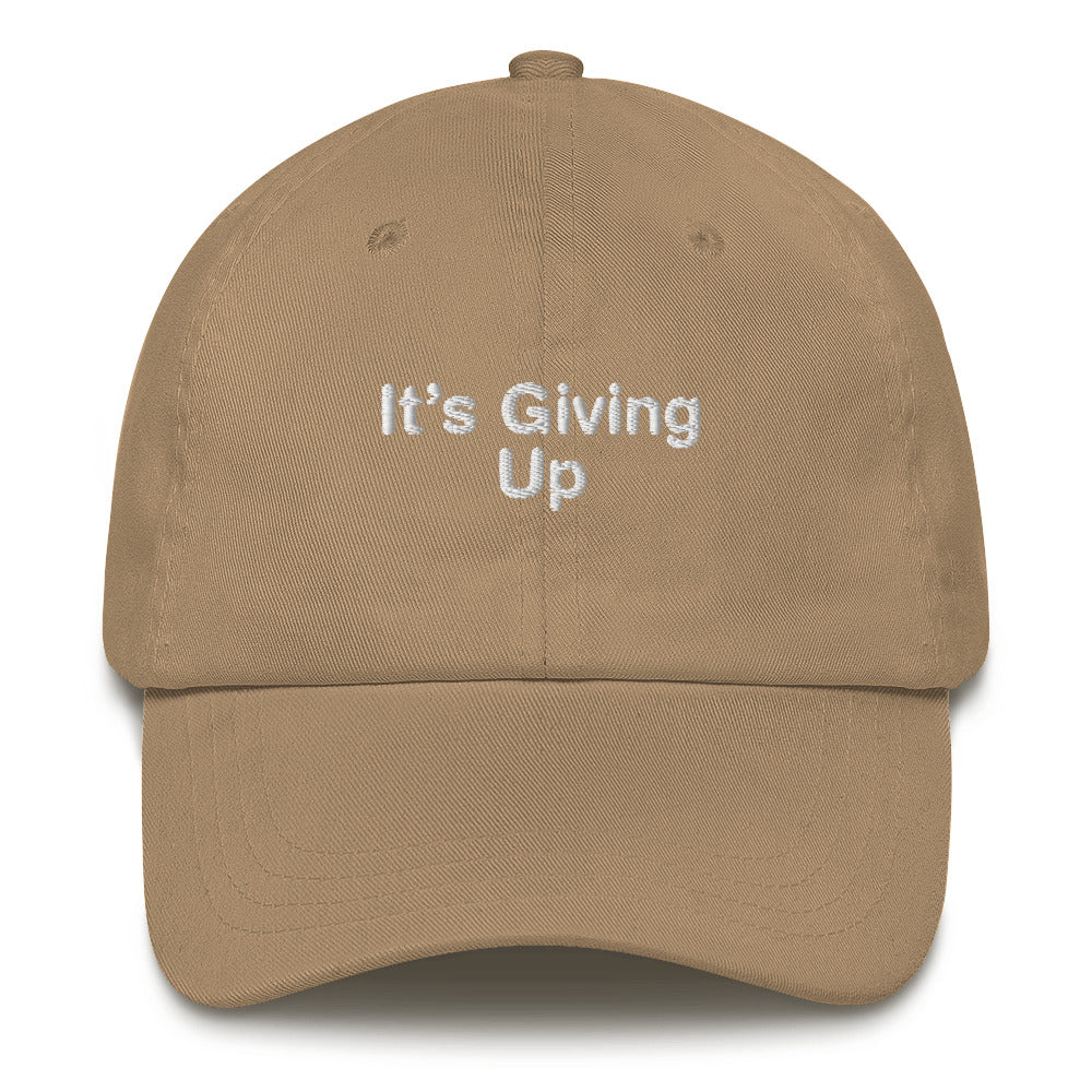 It's Giving Up Hat.