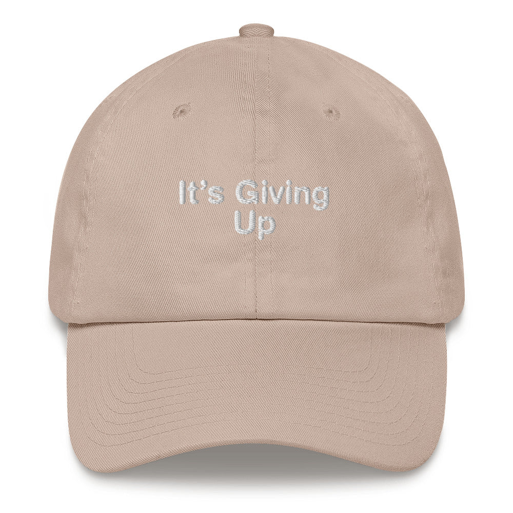 It's Giving Up Hat.