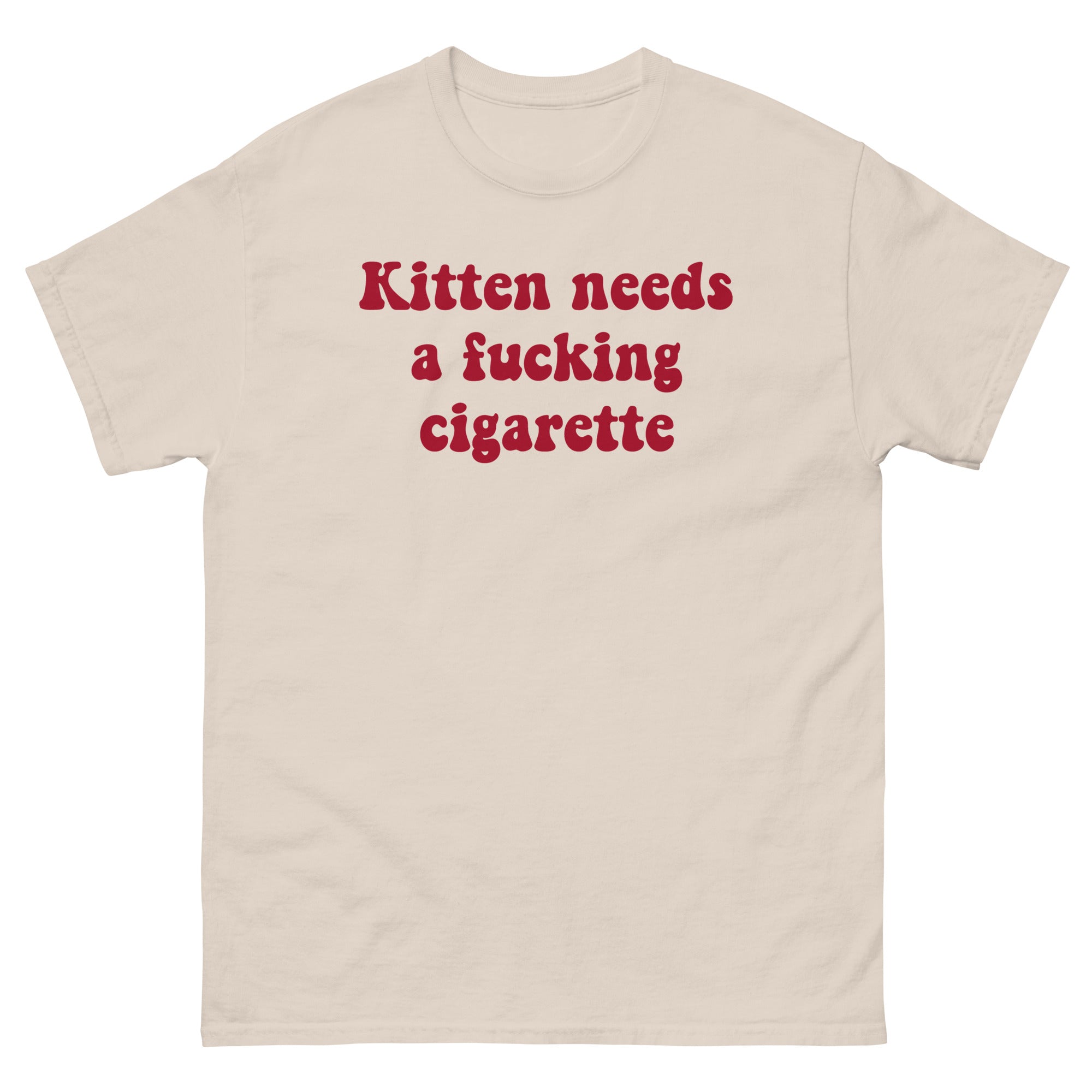 kitten needs a cigarette shirt Fucking T-Shirt toxic foam Cat Cigarrette Shirt Cropped -