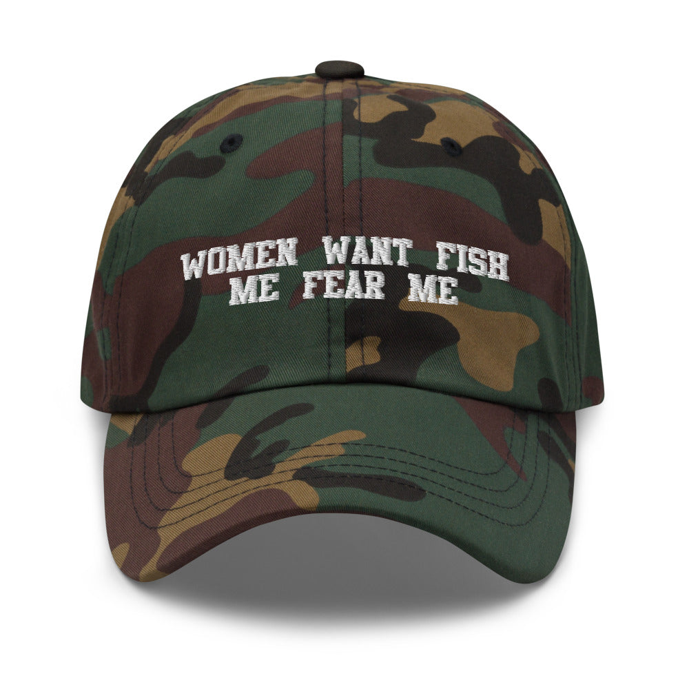 Women Want Fish Me Fear Me Hat.