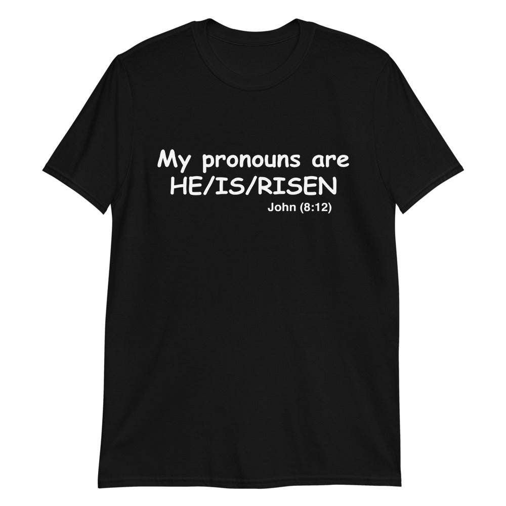 My pronouns are (HE/IS/RISEN)