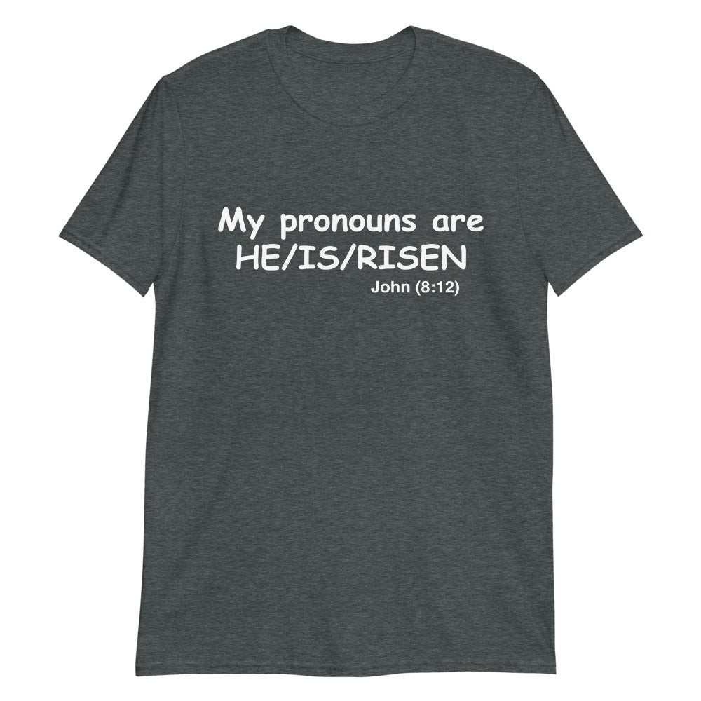 My pronouns are (HE/IS/RISEN)