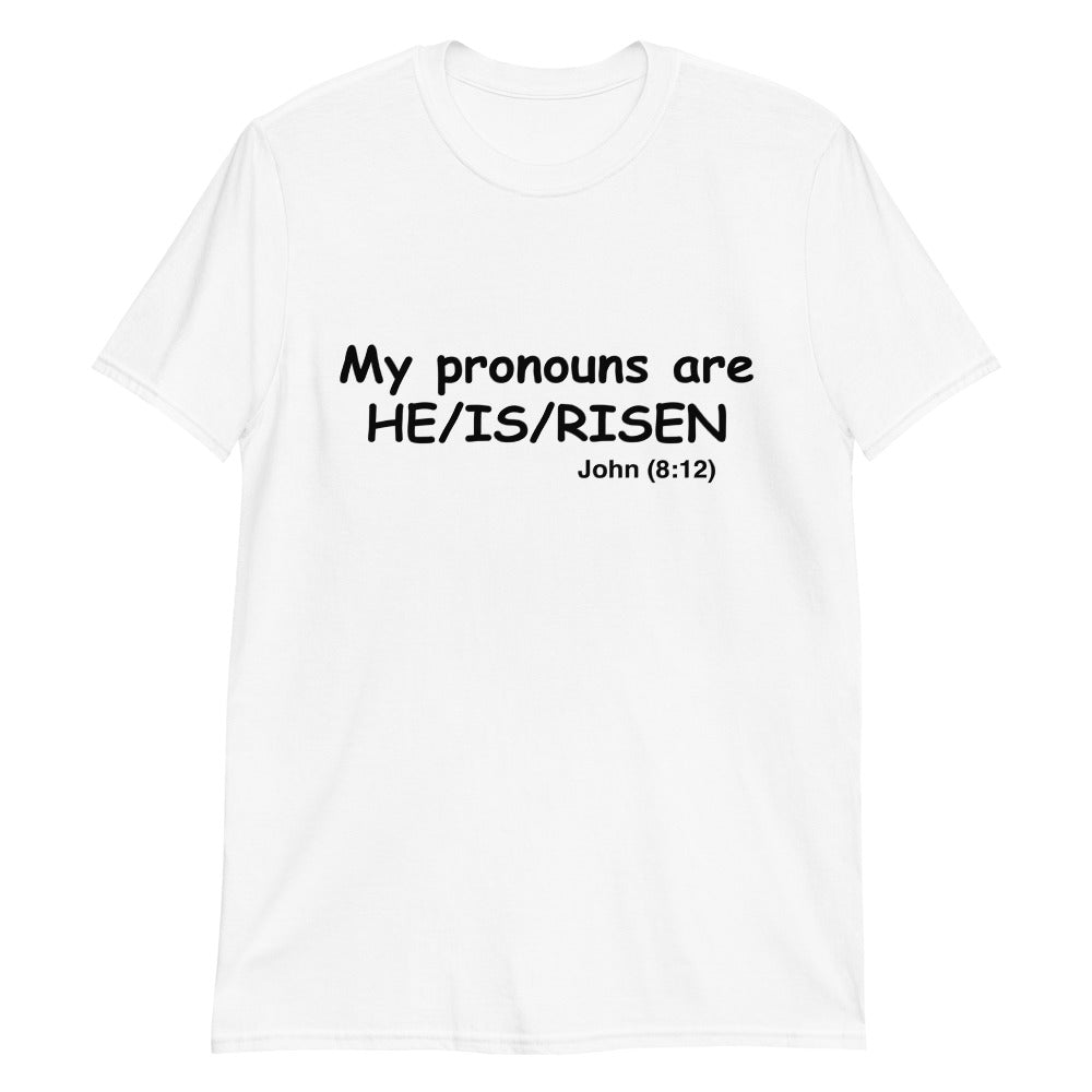 My pronouns are (HE/IS/RISEN)