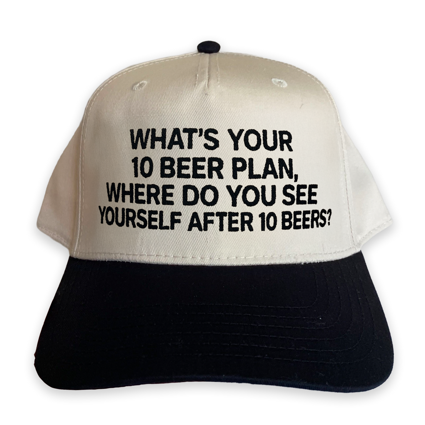 What's Your 10 Beer Plan, Where Do You See Yourself After 10 Beers? Hat.