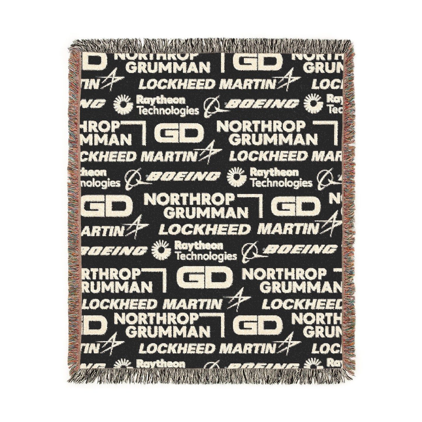 Military Industrial Complex Woven Blanket.