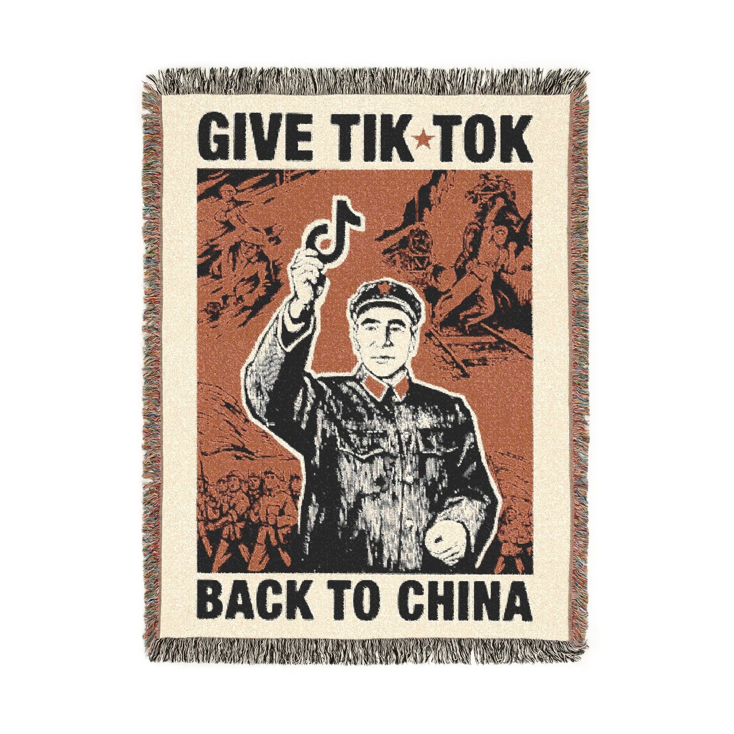 Give Tech Back To China Woven Blanket 1.