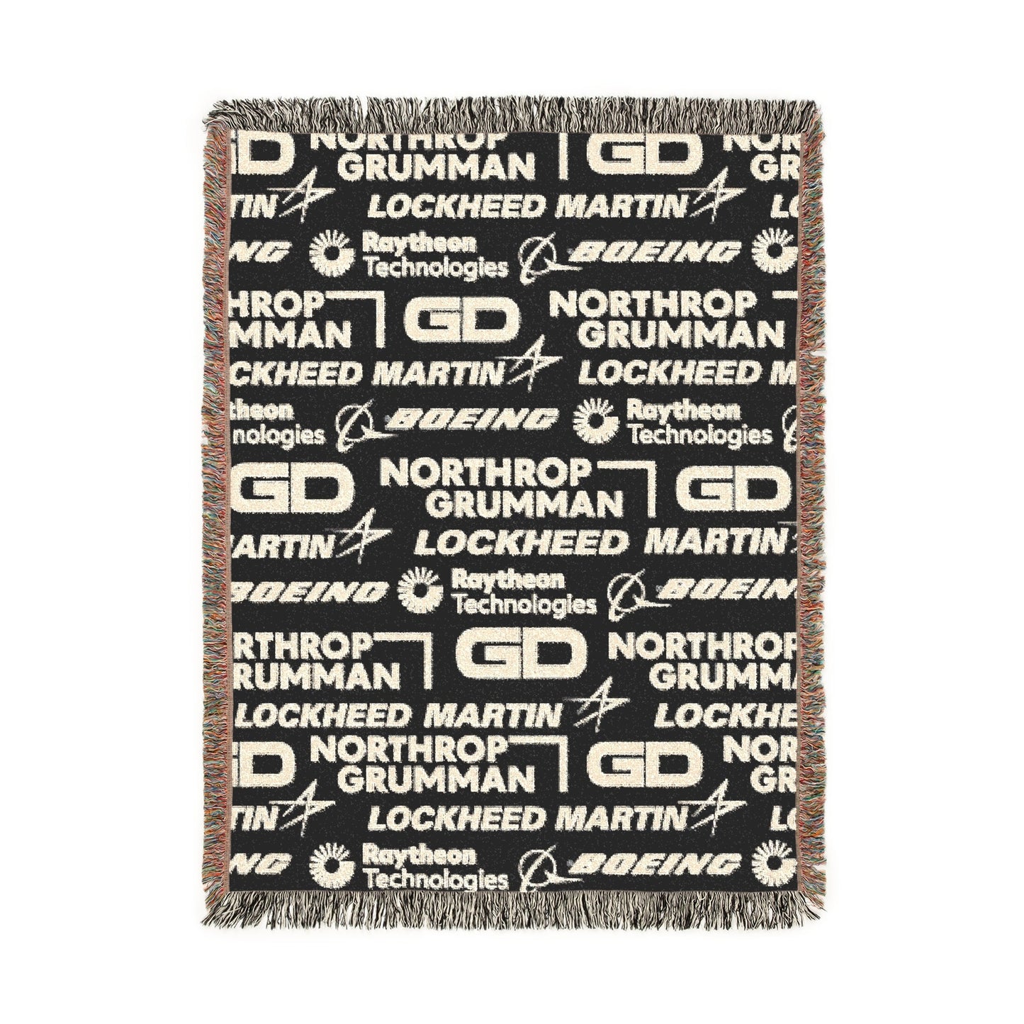 Military Industrial Complex Woven Blanket.