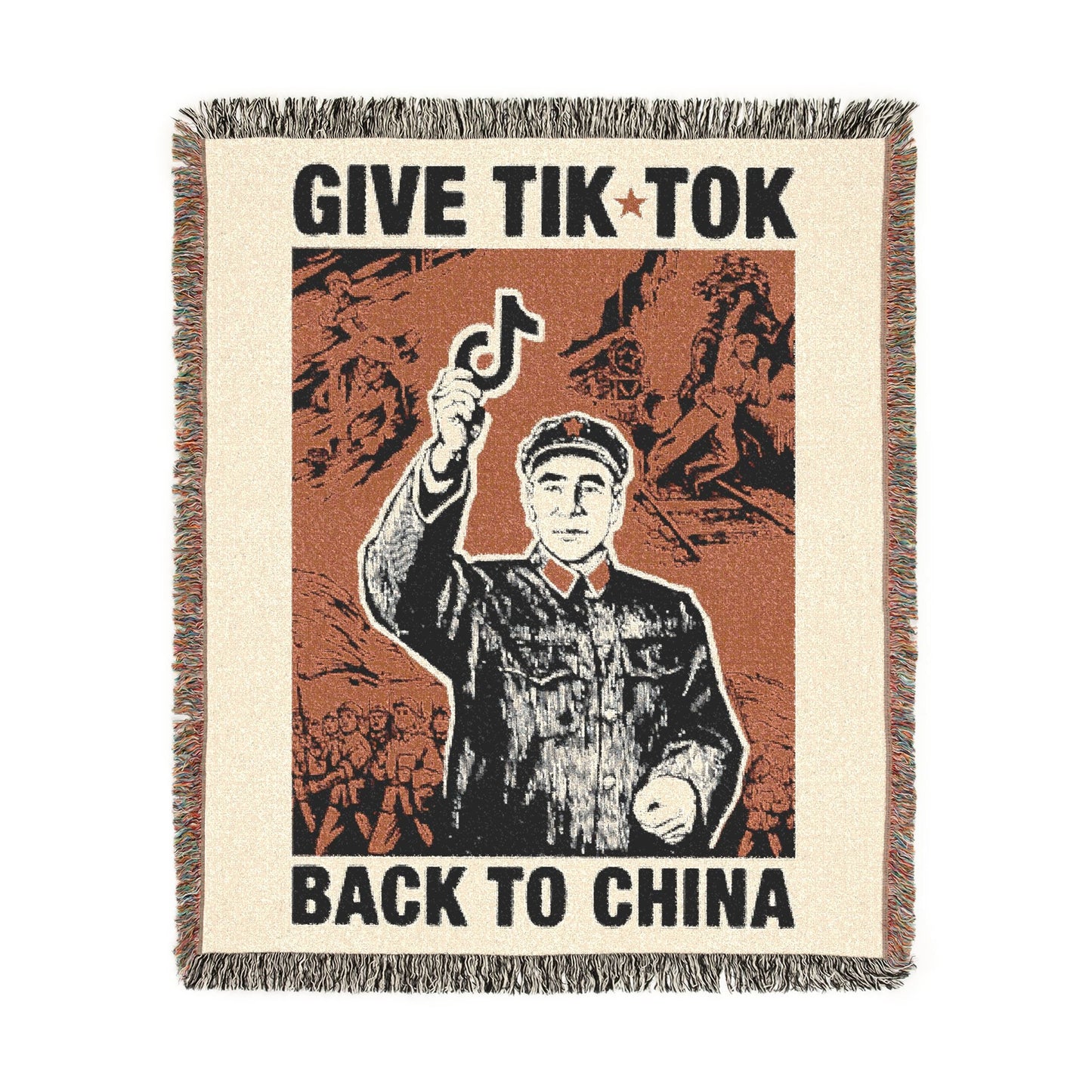 Give Tech Back To China Woven Blanket 1.