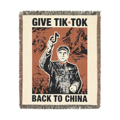 Give Tech Back To China Woven Blanket 1.