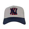 GRAY/NAVY BRIM SNAPBACK CAP