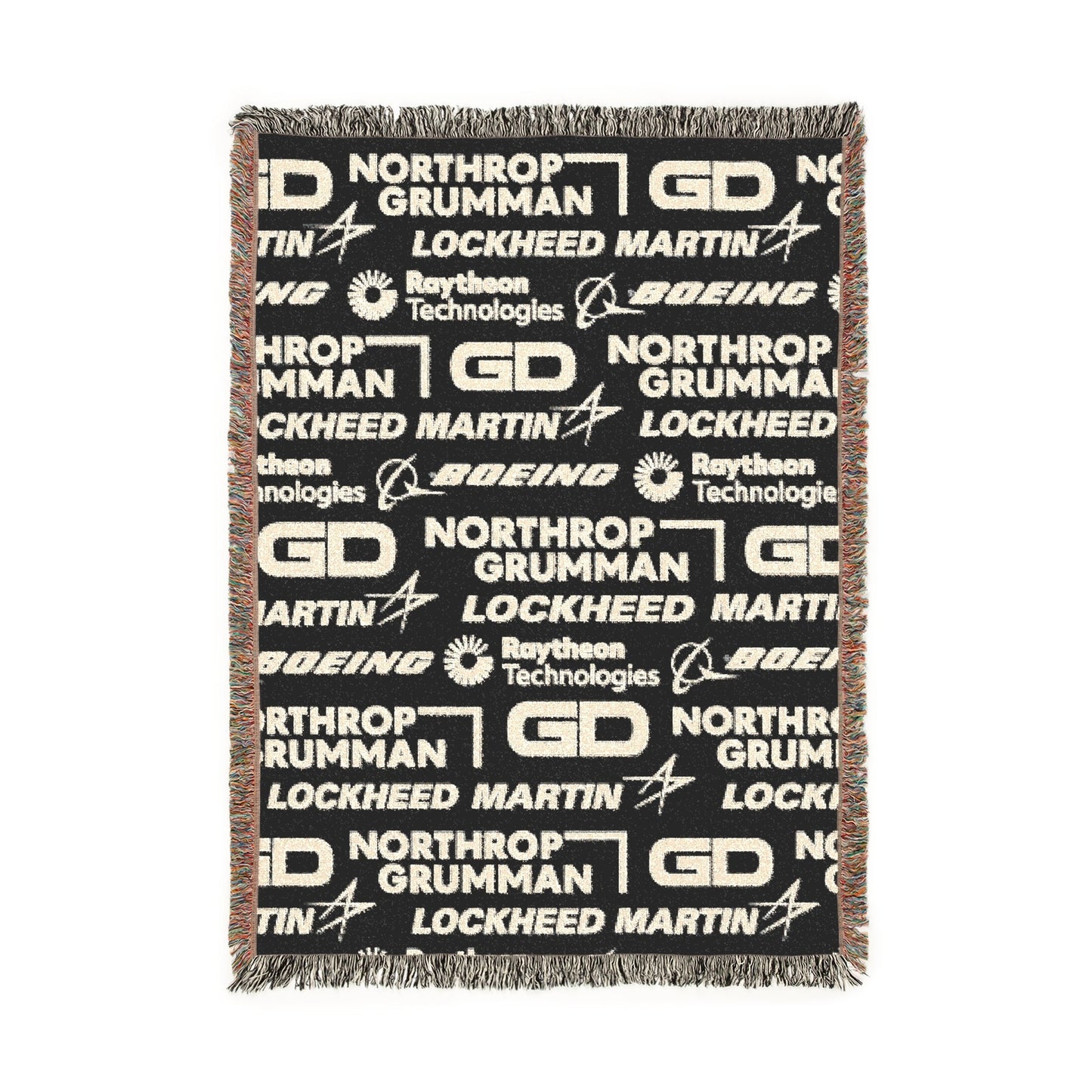 Military Industrial Complex Woven Blanket.