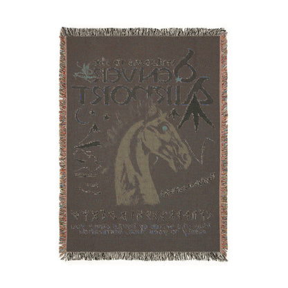 Welcome To The Denver Airport Woven Blanket.