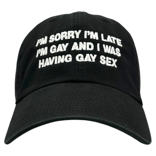 I'm Sorry I'm Late I'm Gay And I Was Having Gay Sex Hat.