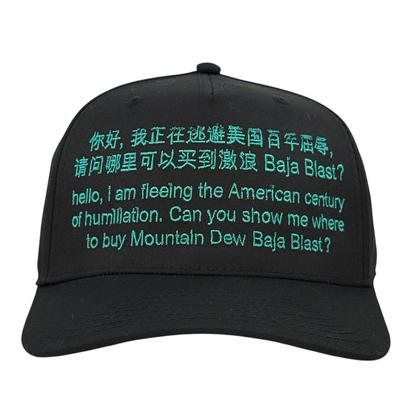 Hello, I Am Fleeing The American Century Of Humiliation Soda Hat.