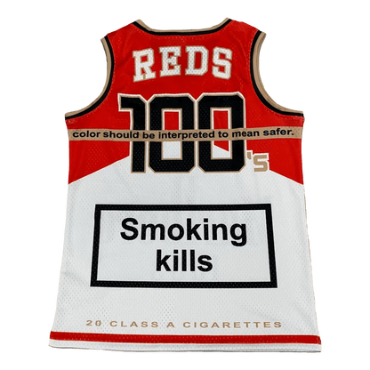 Red Cigarette Basketball Jersey.