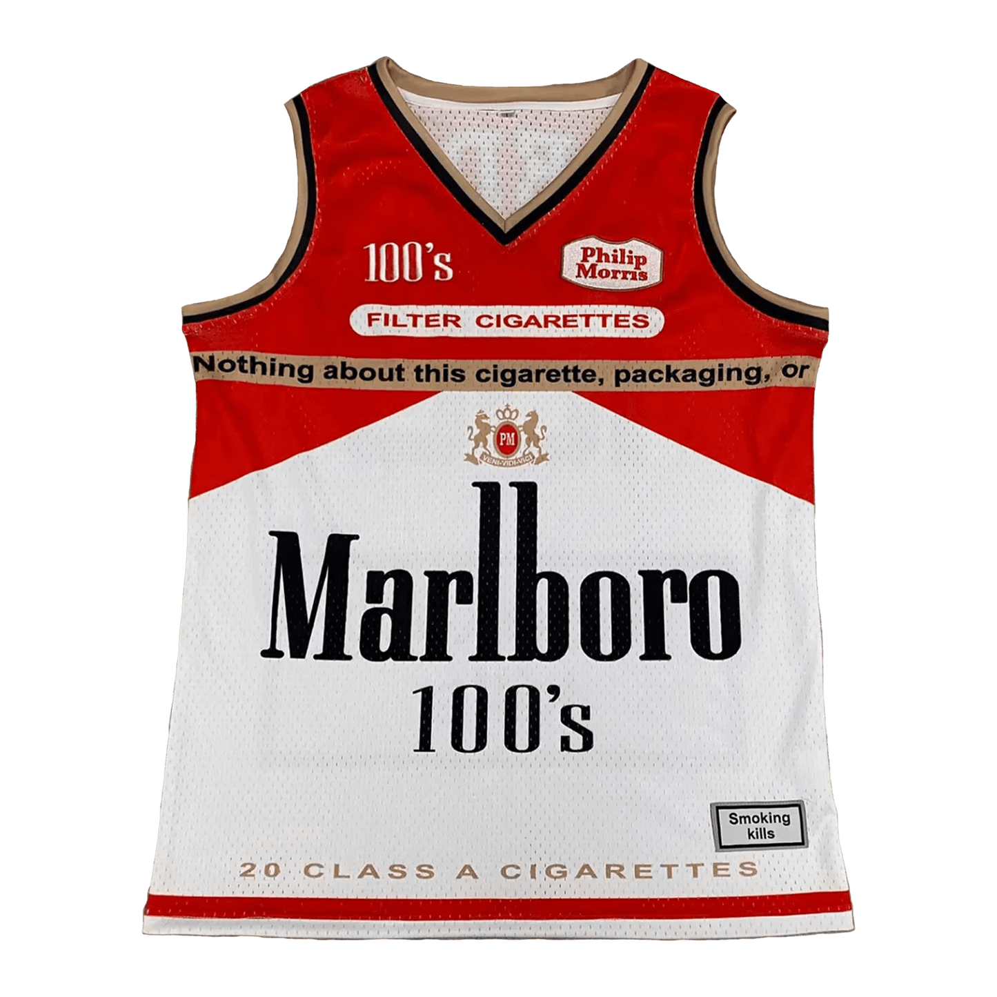 Red Cigarette Basketball Jersey.