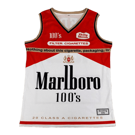 Red Cigarette Basketball Jersey.