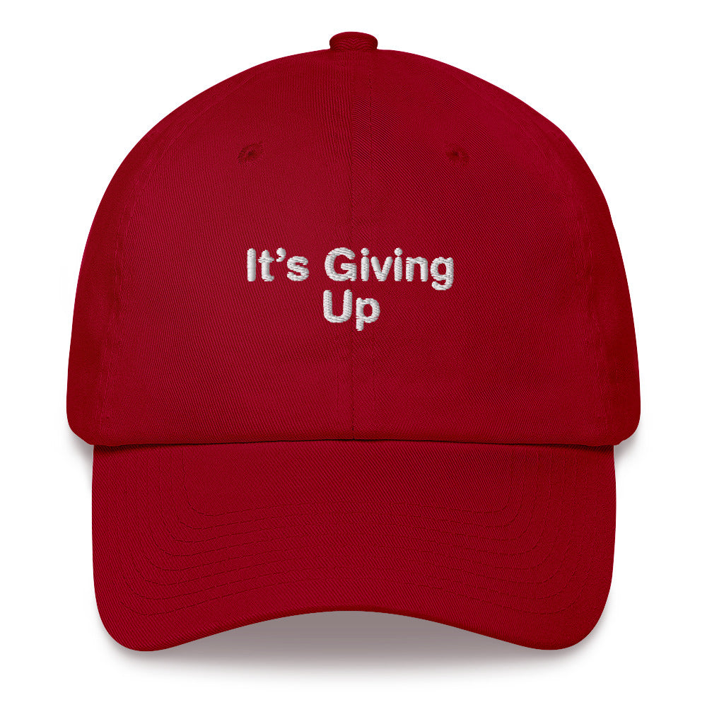 It's Giving Up Hat.