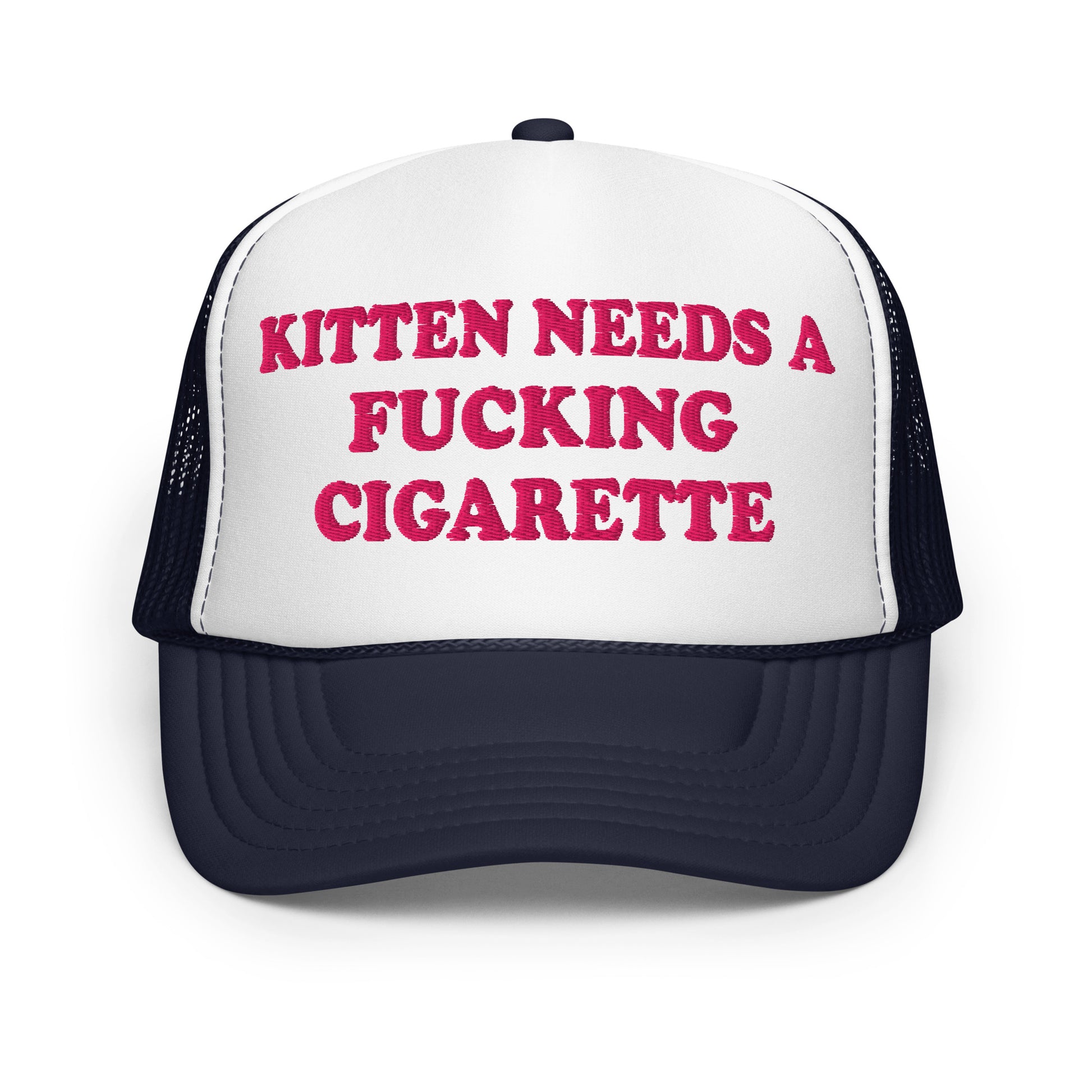 hat for cigarette - Bum A Smoke - Funny Smoker Hat - Drunk Cigs - Cotton Embroidered Cap - Multiple Colors 100% polyester front CIGARETTES & PEPPERMINTS BOATER
