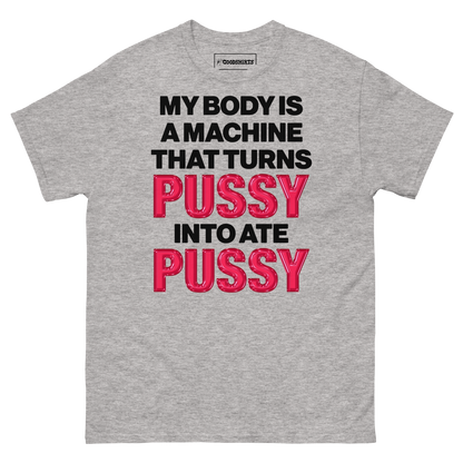 My Body Is A Machine That Turns Pussy Into Ate Pussy.