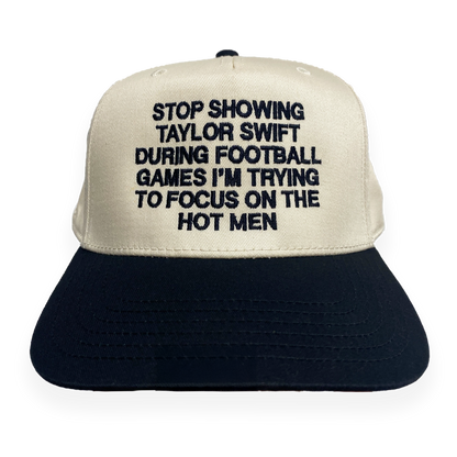 Stop Showing Taylor During Football Games I'm Trying To Focus On The Hot Men Hat.