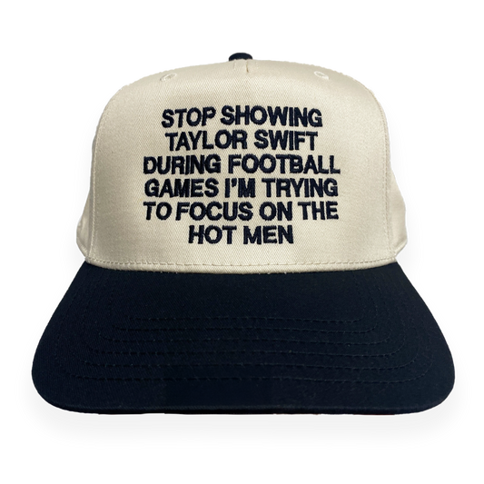 Stop Showing Taylor During Football Games I'm Trying To Focus On The Hot Men Hat.