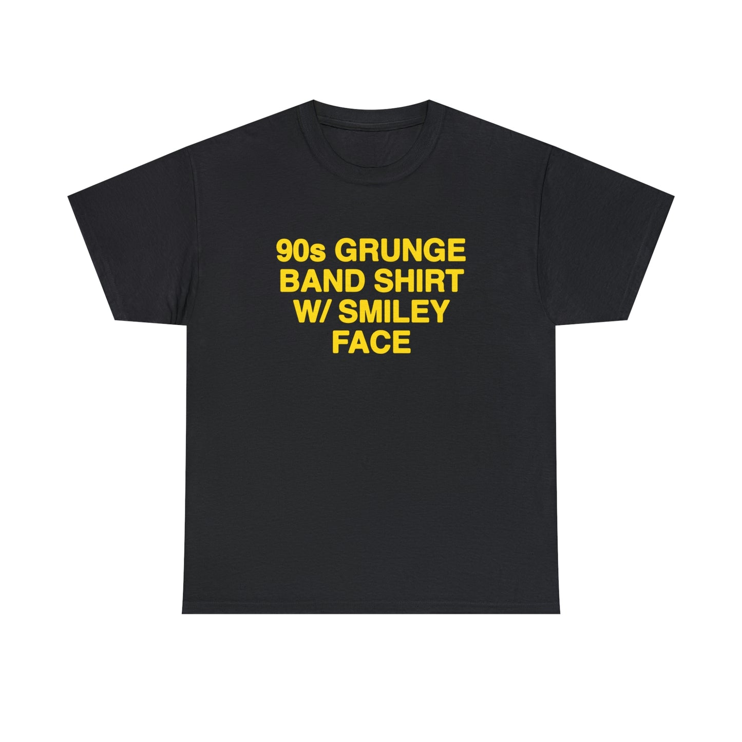 90s Grunge Band Shirt W/ Smiley Face.