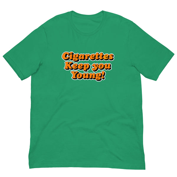 keep cigarettes rolled up your your t-shirt sleeve Keeping Smokers Lit Crew Neck Extra-Large / Black The Do Not Give Me A Cigarette tee is for when your willpower needs backup Cigarettes Keep You Young! Kelly